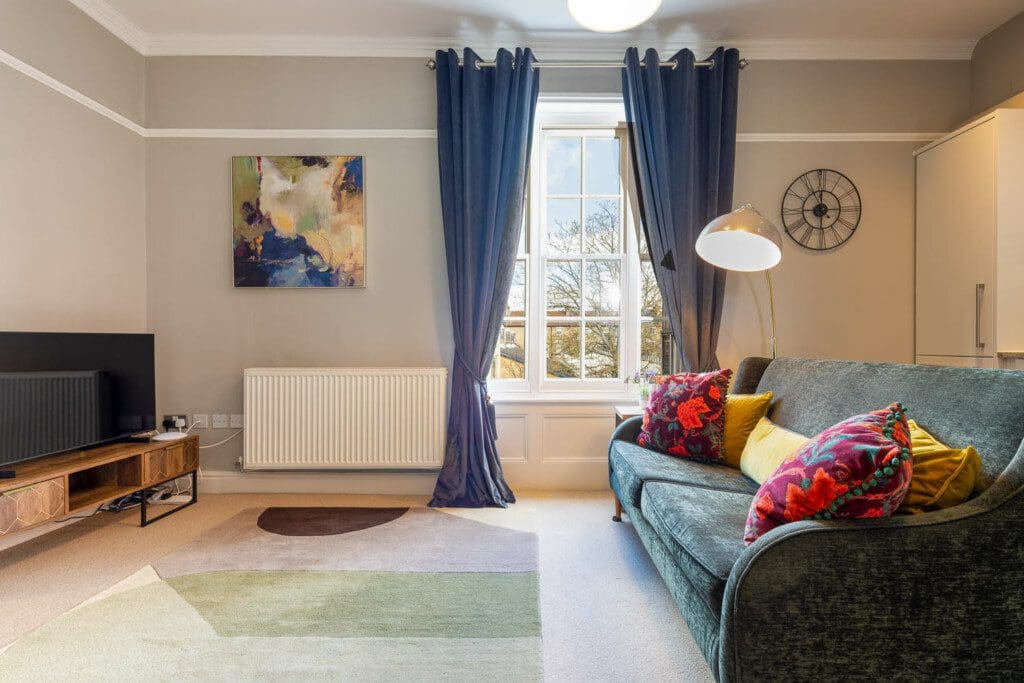 Cozy Living Room with TV